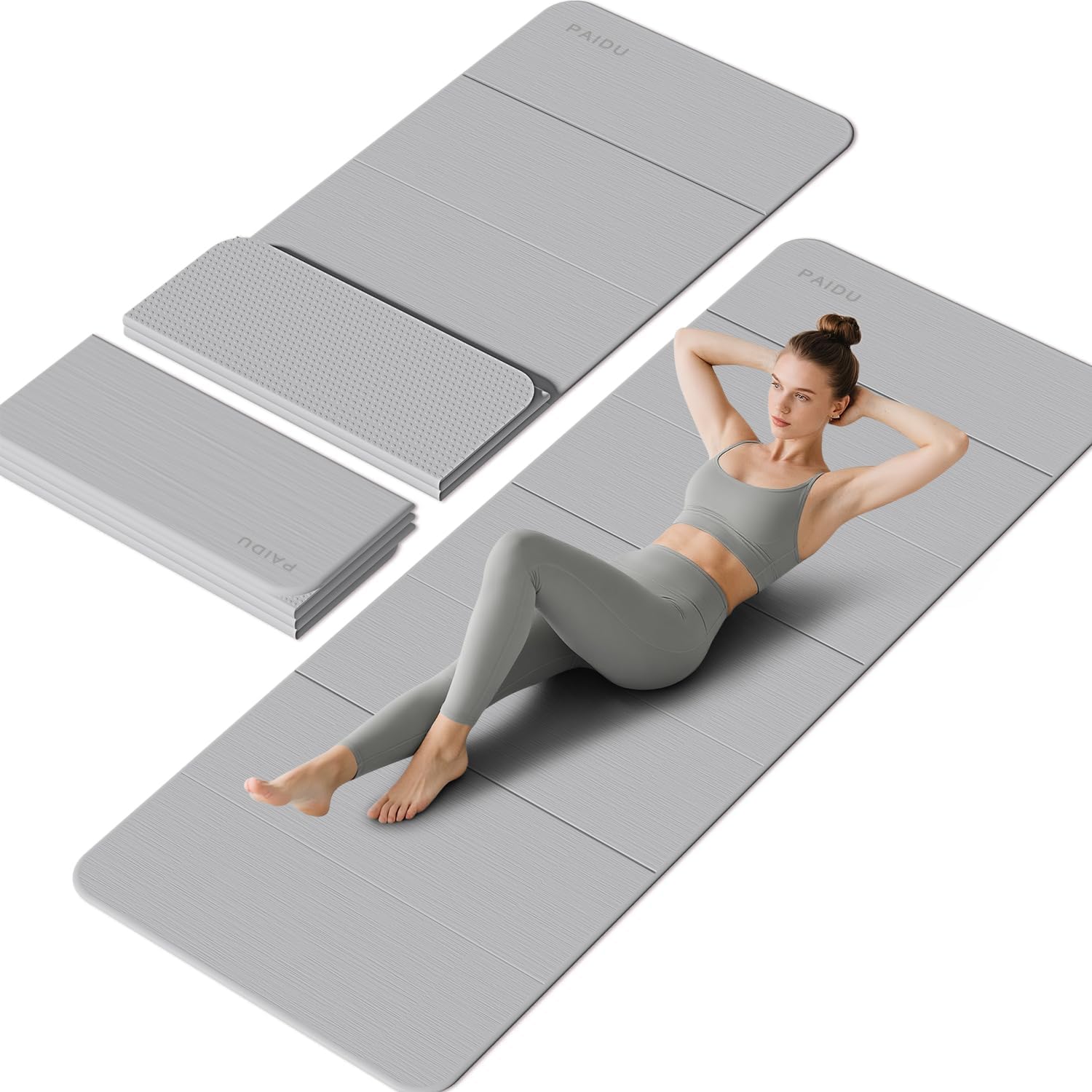 Thick Yoga Mat - Foldable Yoga Mat 10mm Extra Thick,