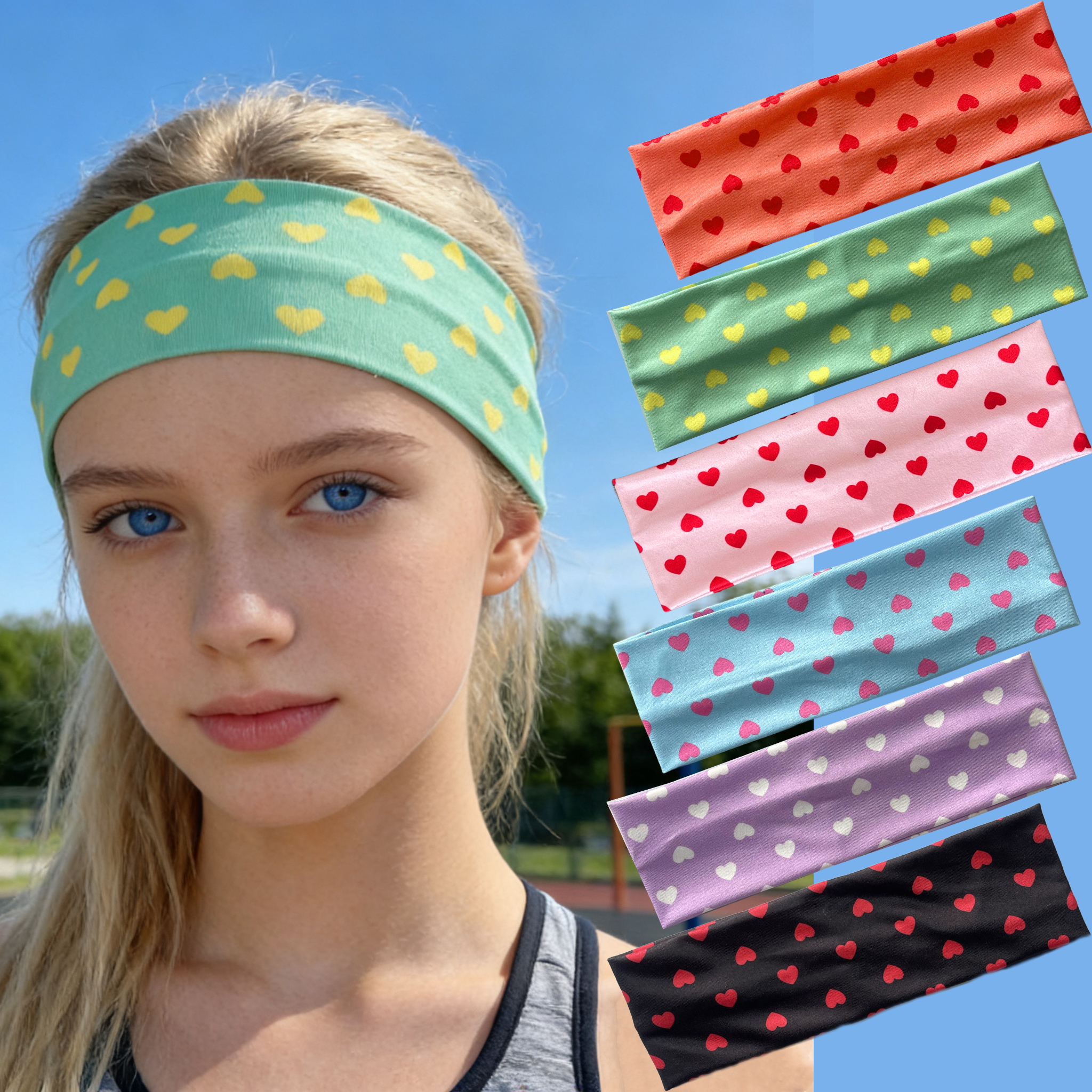 Yoga Fitness Girl - New Love Printed Valentine's Day Hair