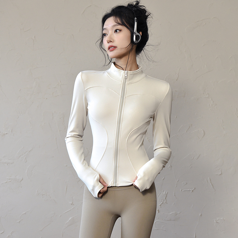 Yoga & Fitness Center - Long Sleeve Sports Jacket Women Zip