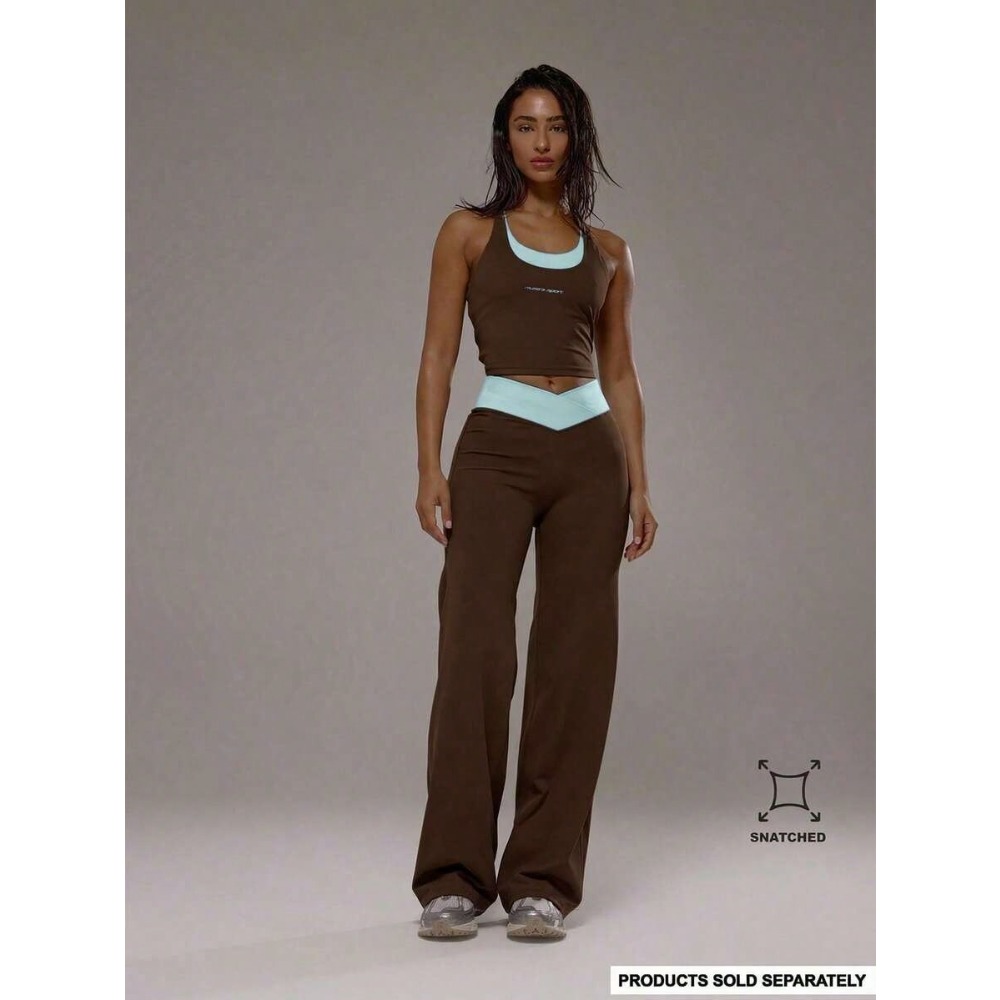 Fitness Yoga Only For Women - Sport Cross Waistband Layered Yoga Pants