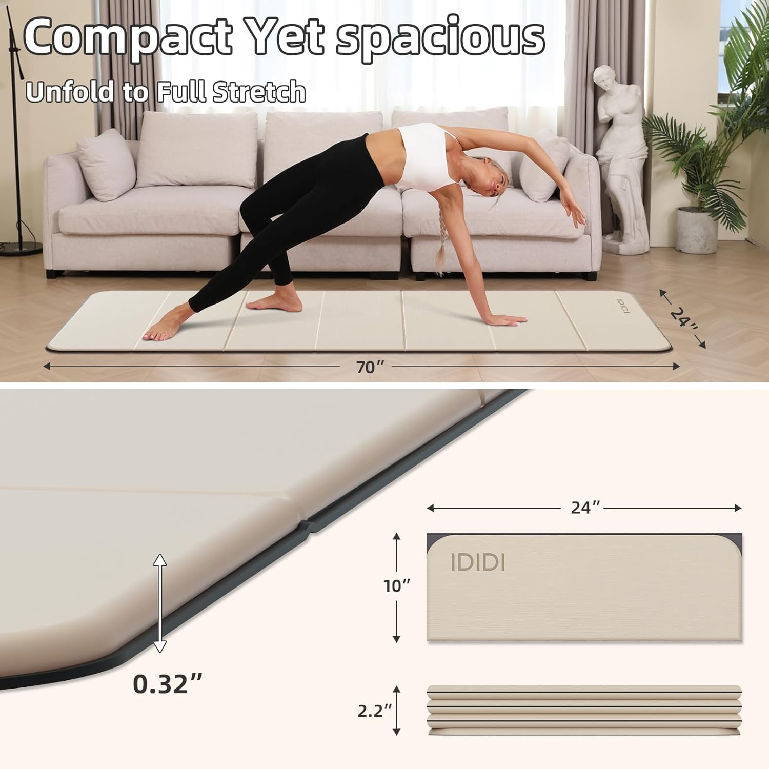 Foldable Yoga Mat Extra Thick  – обзор и цена Thick Yoga Mat