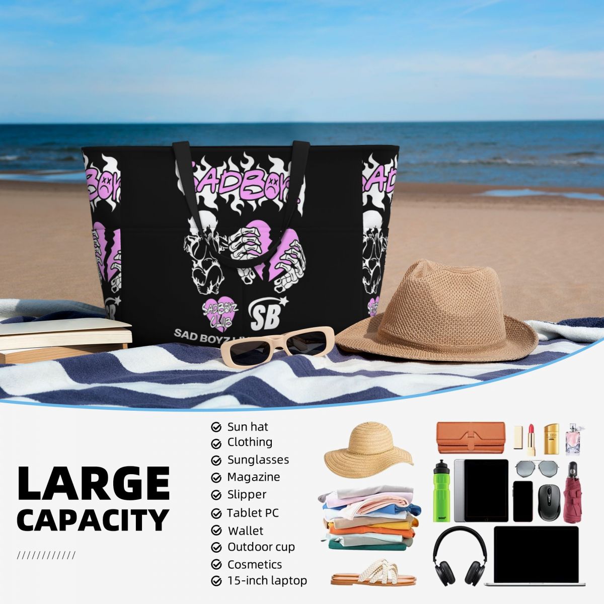 Junior H Merch Sad Boyz Beach  – обзор и цена Yoga Fitness Merch