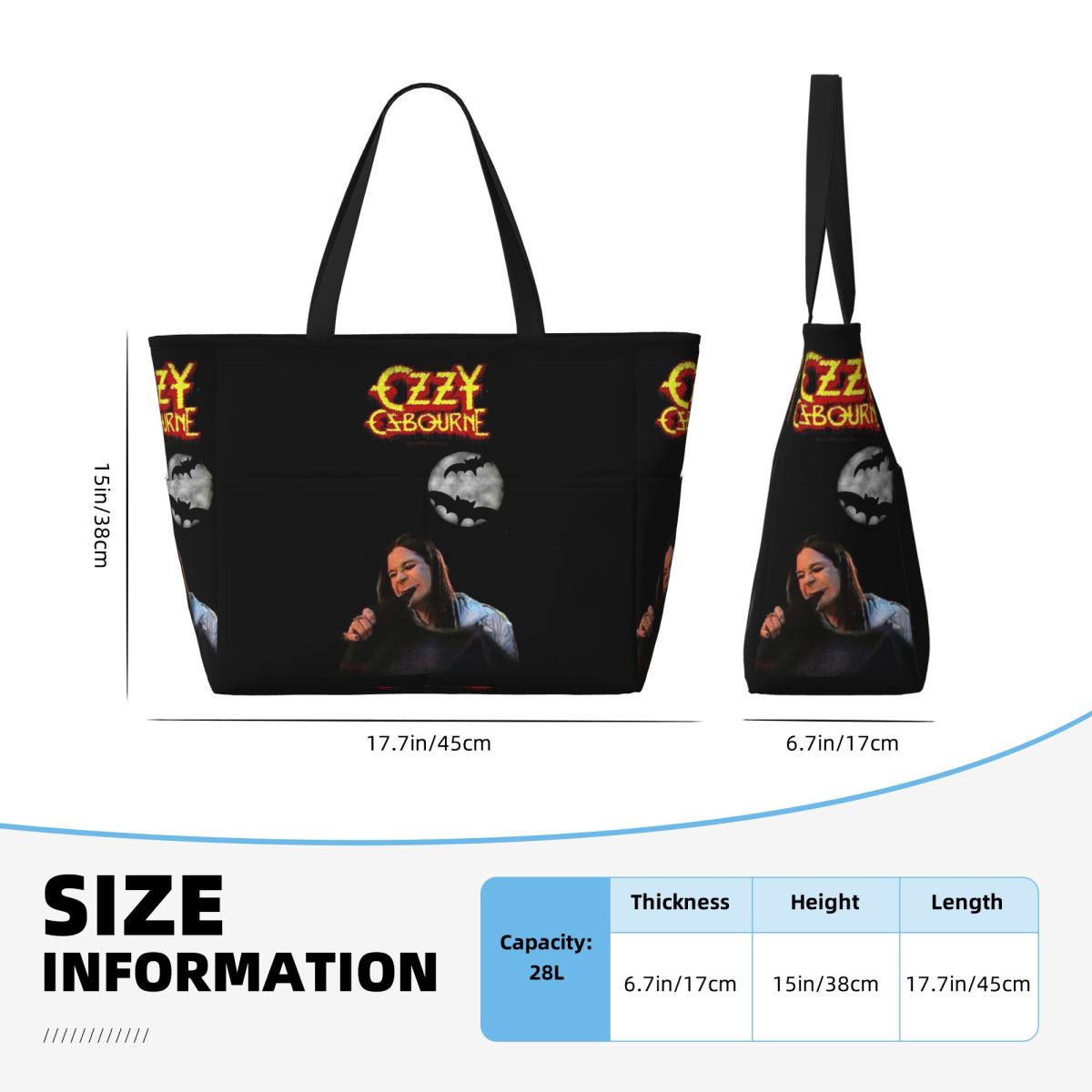 Ozzy Osbourne Merch Beach Tote – обзор и цена Yoga Fitness Merch