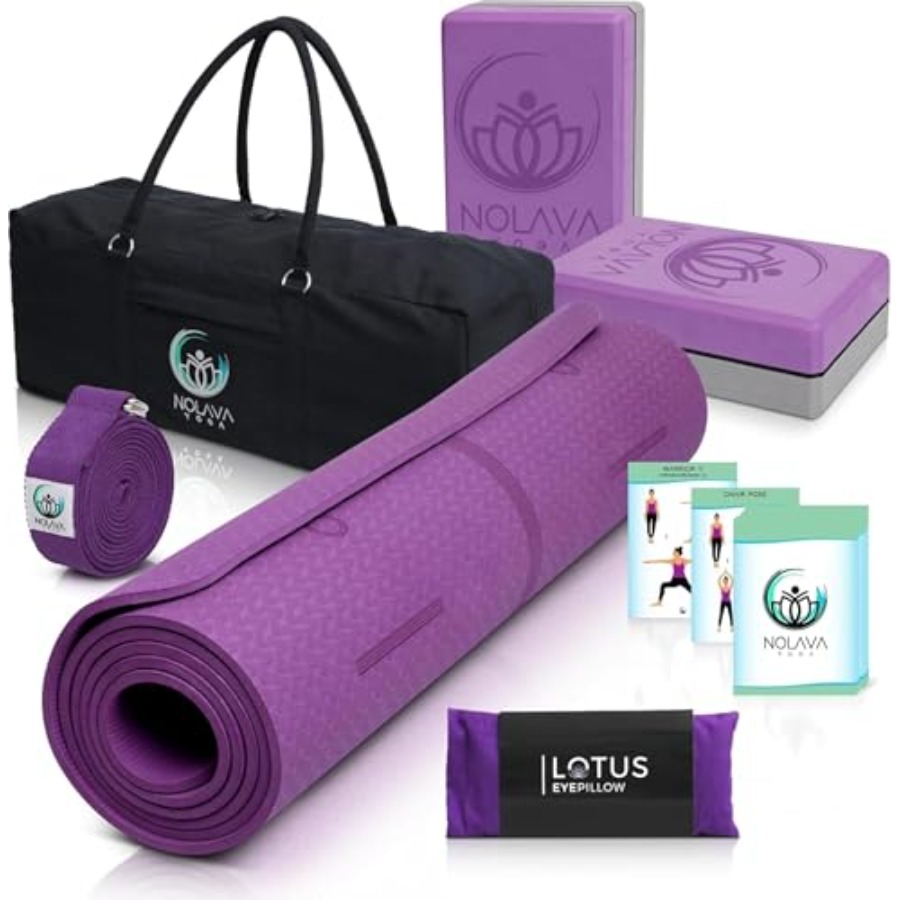 Nolava Pink TPE Yoga Mat with  – обзор и цена Thick Yoga Mat