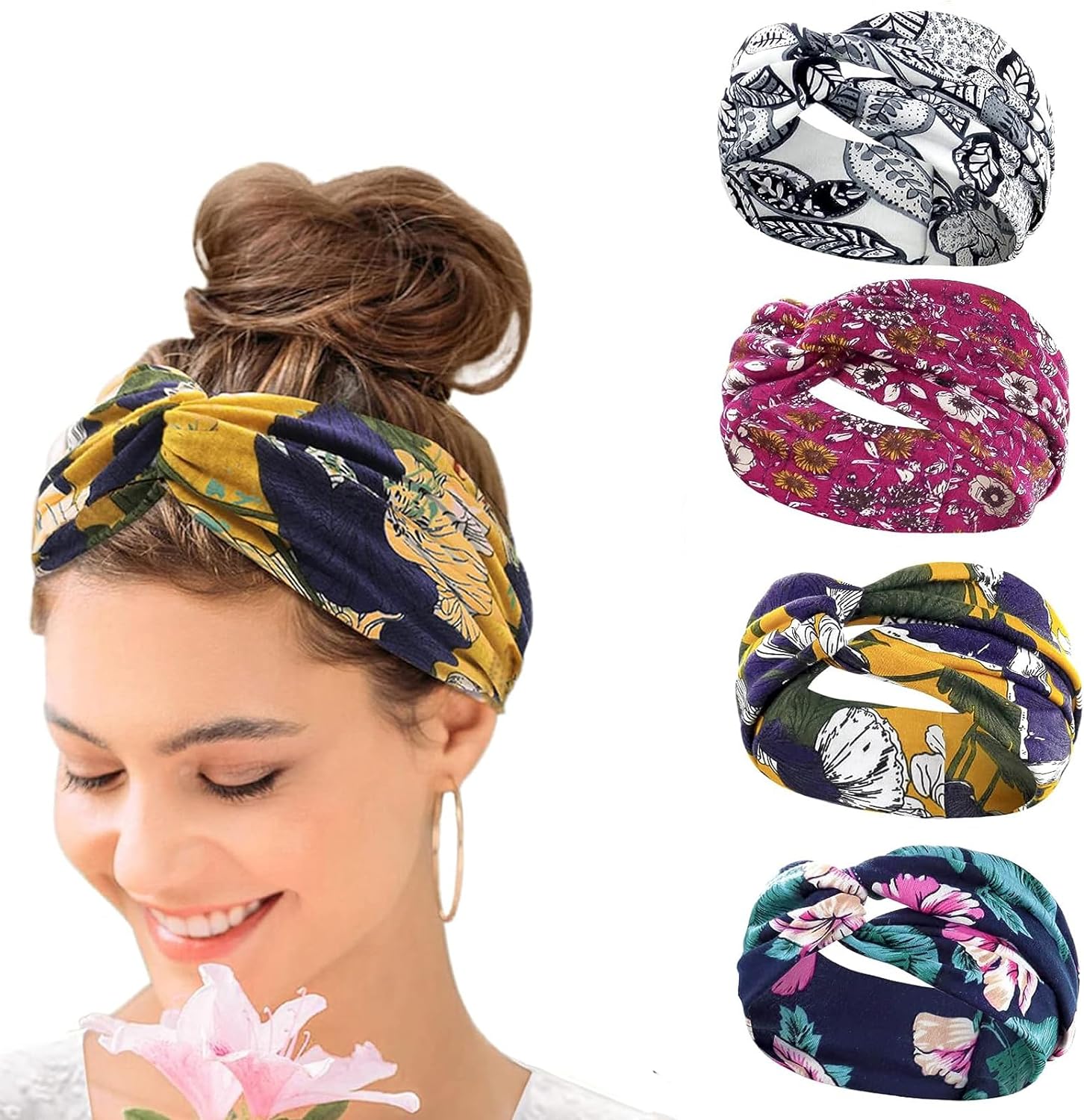 4 Pcs Boho Headbands for Women – обзор и цена Yoga Fitness Girl