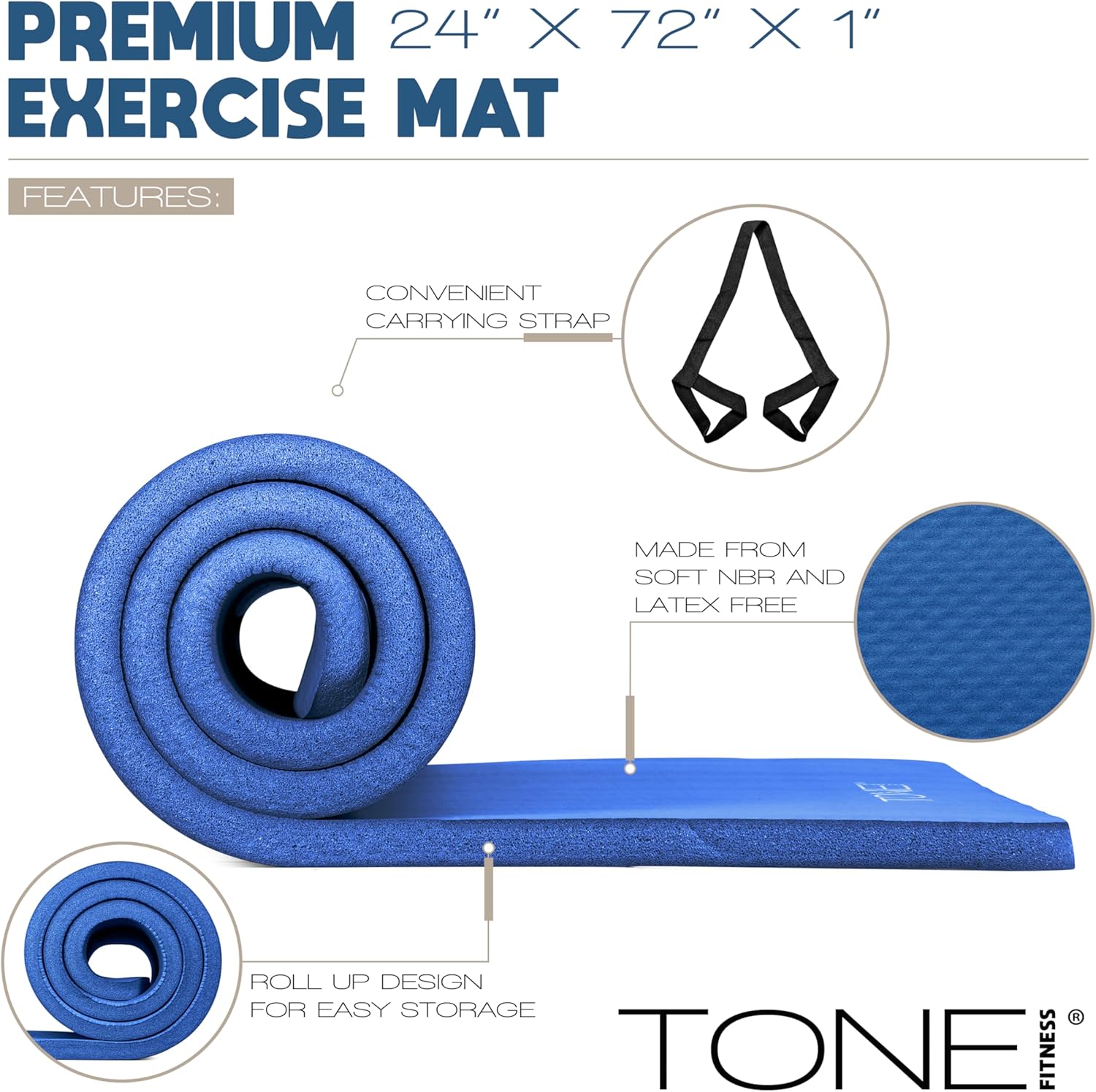 1-Inch Thick Yoga Mat, High-De – обзор и цена Thick Yoga Mat